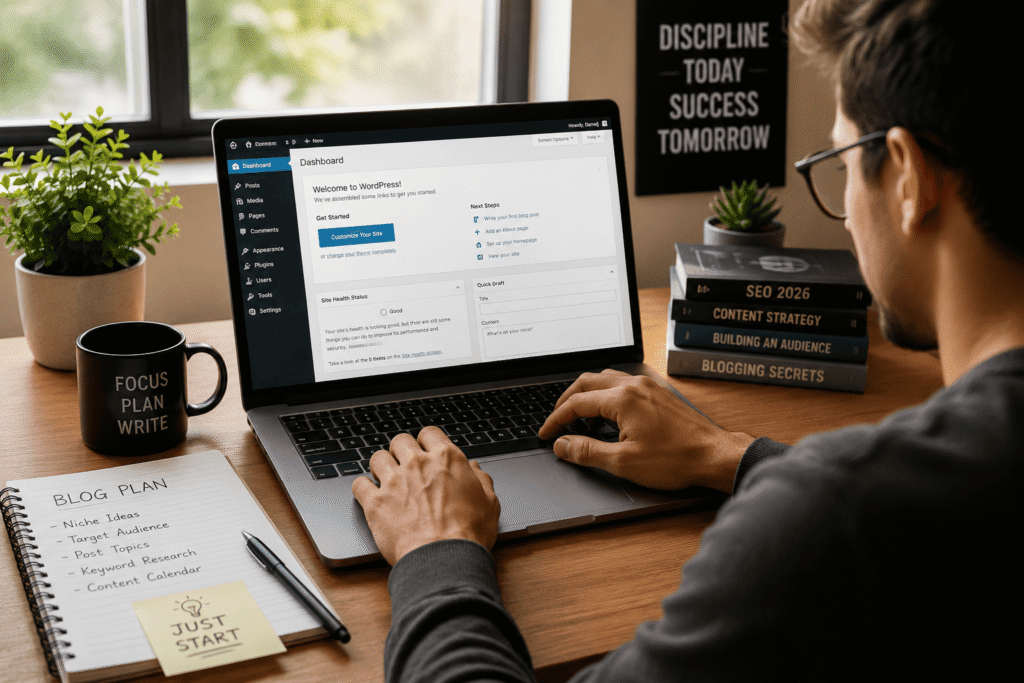 How to Start a Blog in 2026 (Without Wasting 6 Months Figuring It Out) 1 (1)